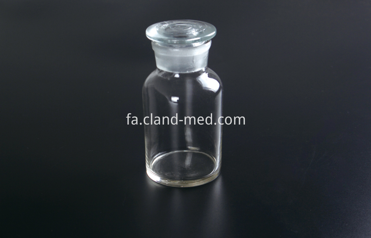 1403 Reagent Bottle Clear,Wide Mounth ,with Ground-in GlassPlastic Stopper (2)